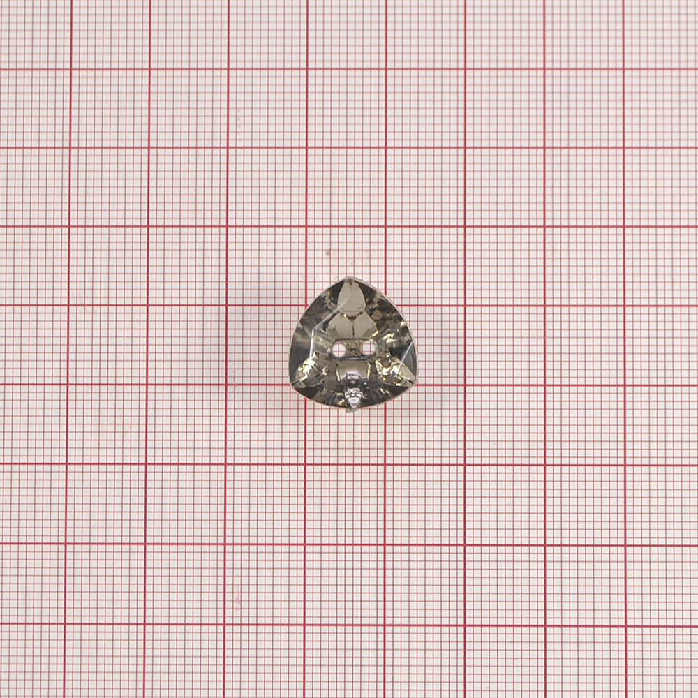 Пуговица Кристалл 3147 17мм светлый хаки, треугольная, шт. Пуговица Акрил, Кристалл