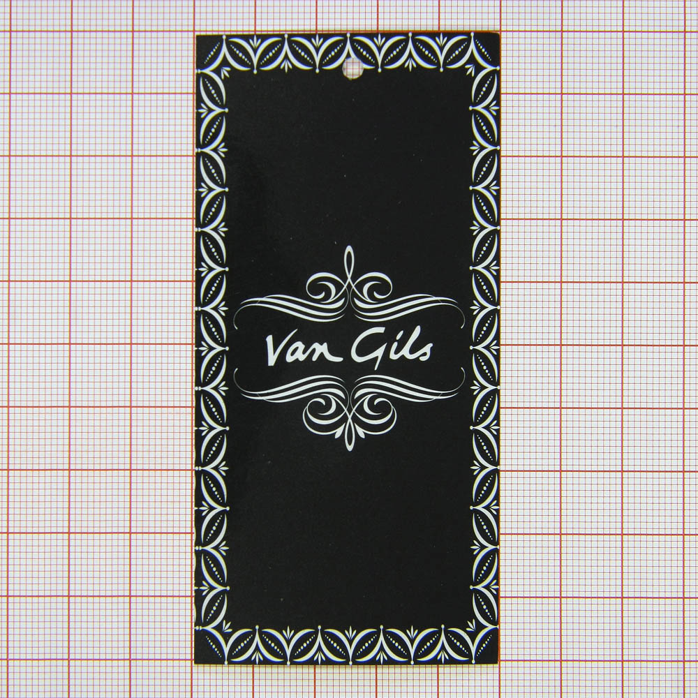Этикетка бумажная Van Gils(черный)/ламинация/. Этикетка бумага