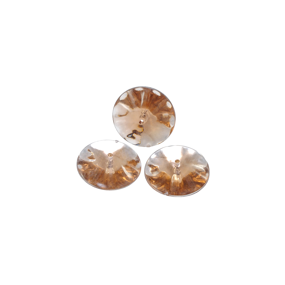 Стразы стеклянные пришивные один удар №30 круглый янтарный (30мм), 1тыс.шт. Стразы пришивные