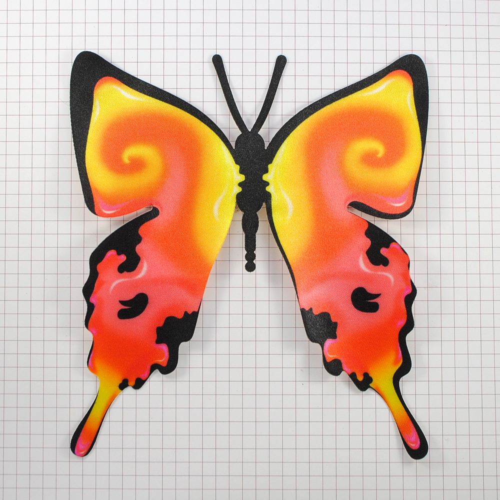 Аппликация клеевая тканевая Бабочка №4-4 14,0*14,5см атлас, шт. Аппликация клеевая