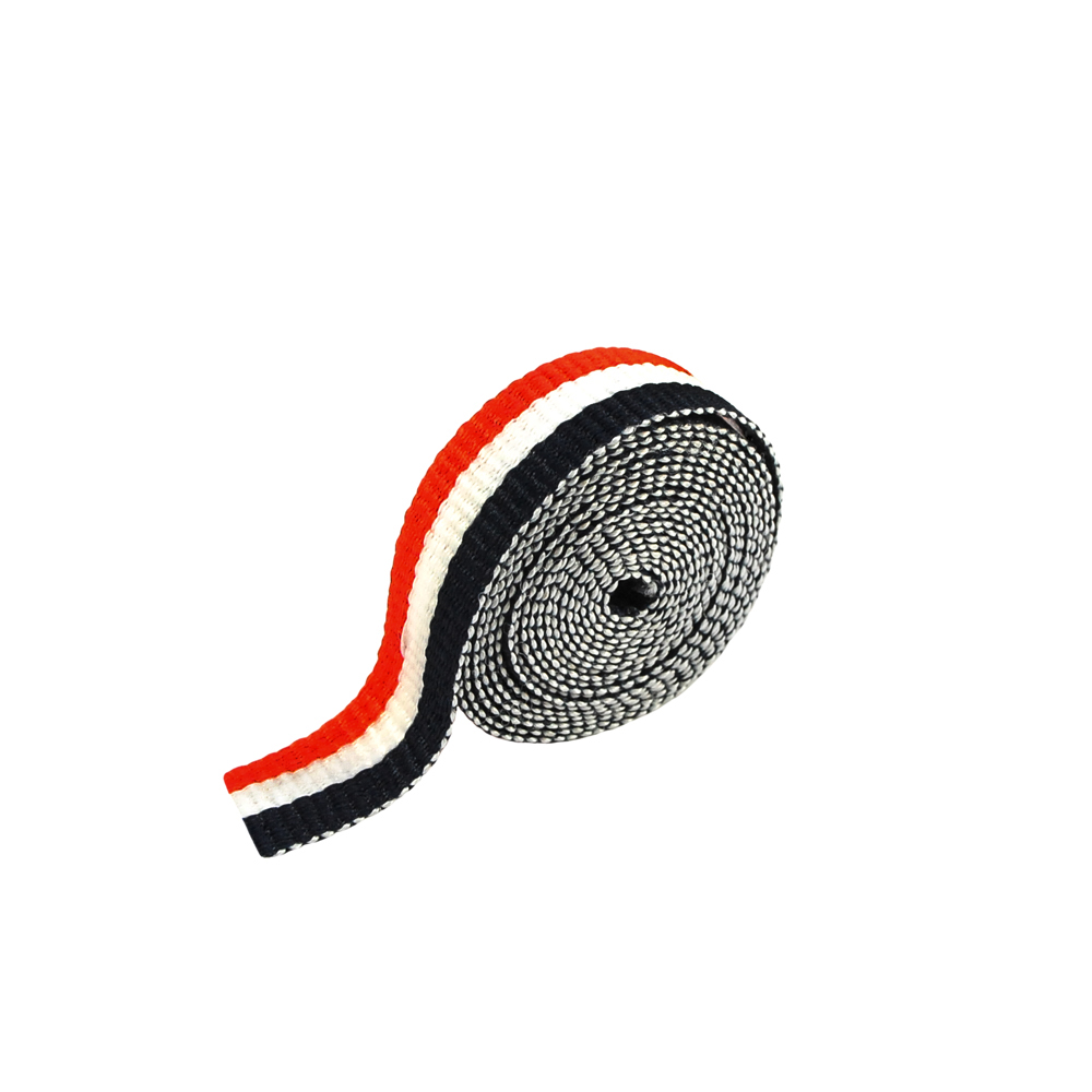 Тесьма Франция 1см сине-бело-красная без лого, ярд. Тесьма