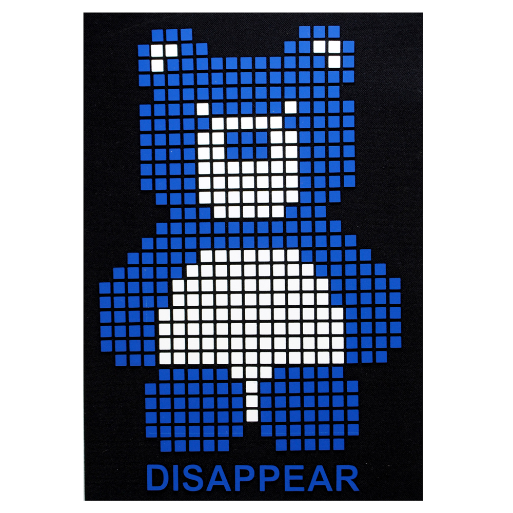 Т/а Мишка Disappear, 11.2*17см, синий, белый /лазер, термоплёнки 62396, 62935/, шт. Термоаппликация плоттер