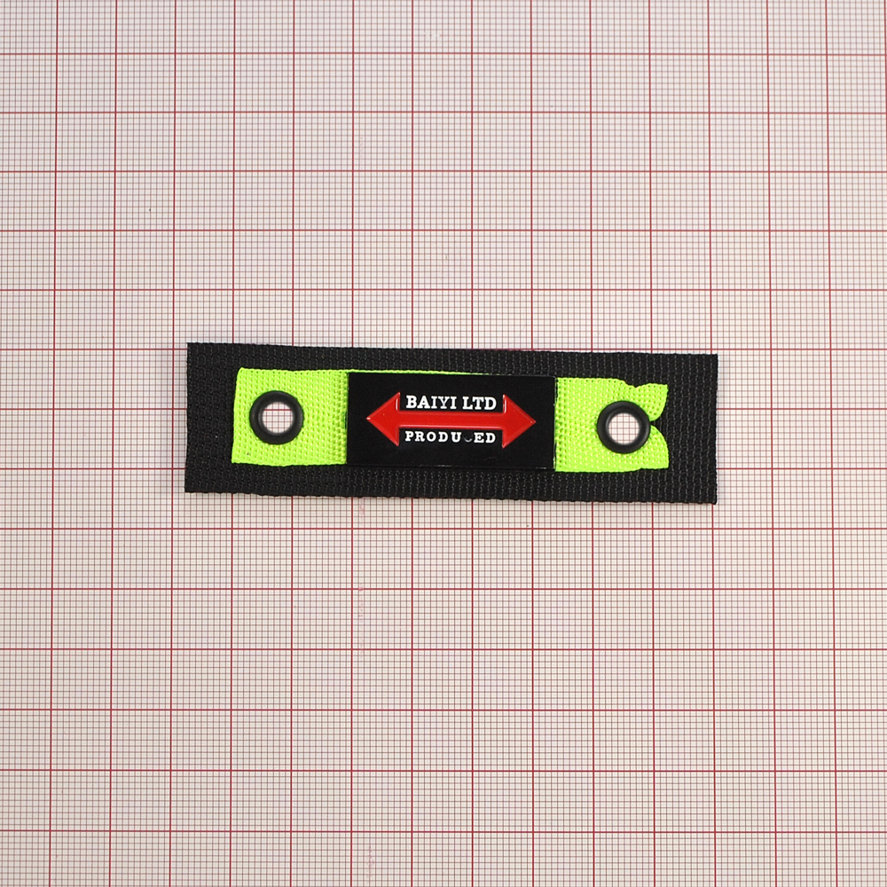 Лейба тканевая с двумя хольнитенами BAIYLI LTD, 2,5*9см, черный, салатовый, красный, белый,  шт. Лейба Ткань
