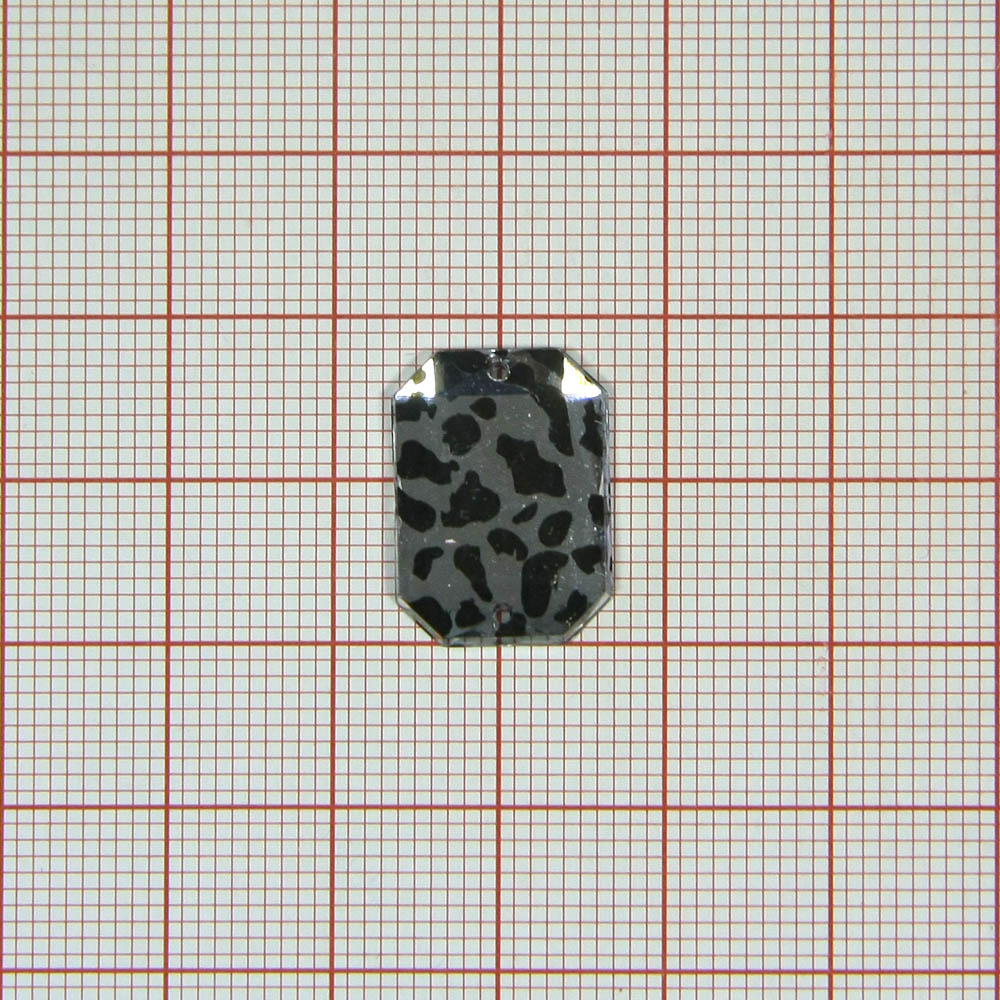 Стразы Т приш. многогр. 13*18мм леопард белый №4 /1т.шт./ . Стразы пришивные