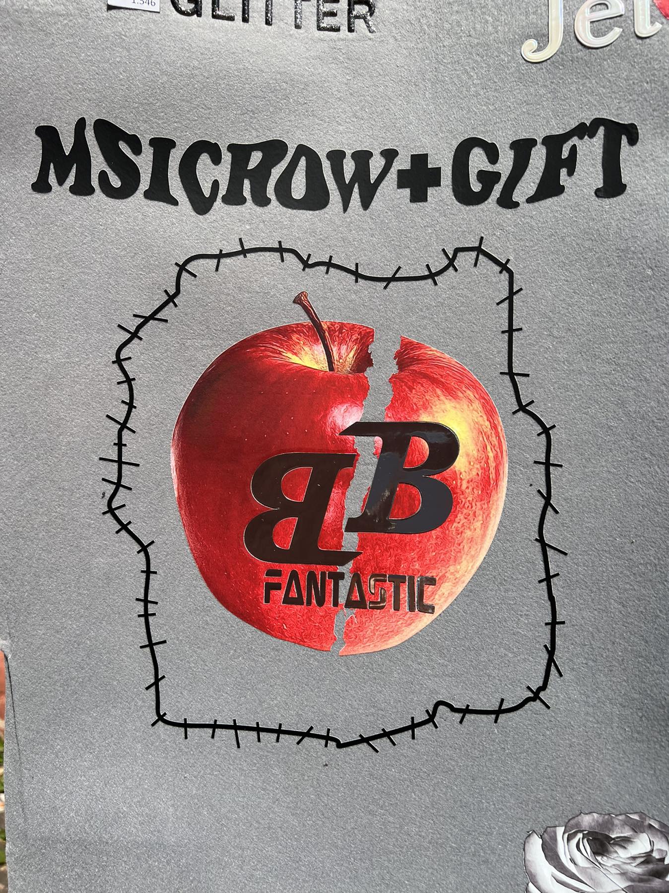 Термоаппликация Яблоко, 30*29см, Msicrow+gift. Термопереводки Резиновые, Термопленка