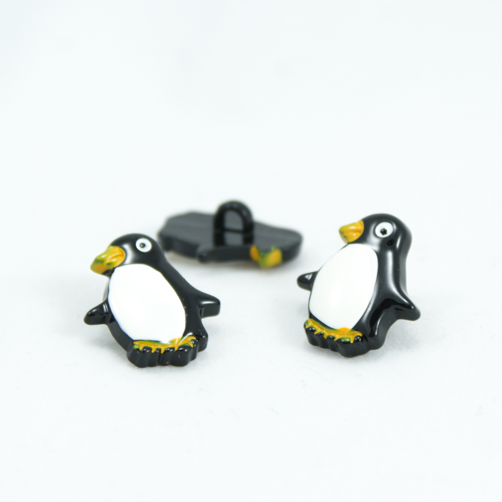 Пуговица детская CD-087 Пингвин черно-белый 17,8мм, шт. Пуговица Детская