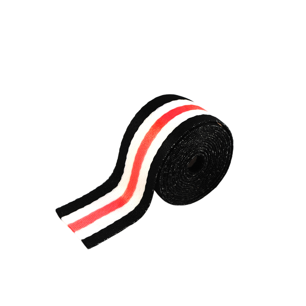 Тесьма тканевая пришивная 2см, черный, белый, розовый, 50ярд. Тесьма