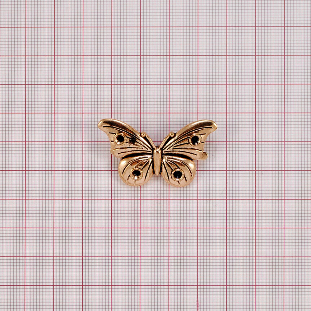 Краб металл Бабочка 42*25мм ANTIC GOLD, шт. Крабы Металл Цветы, Жуки