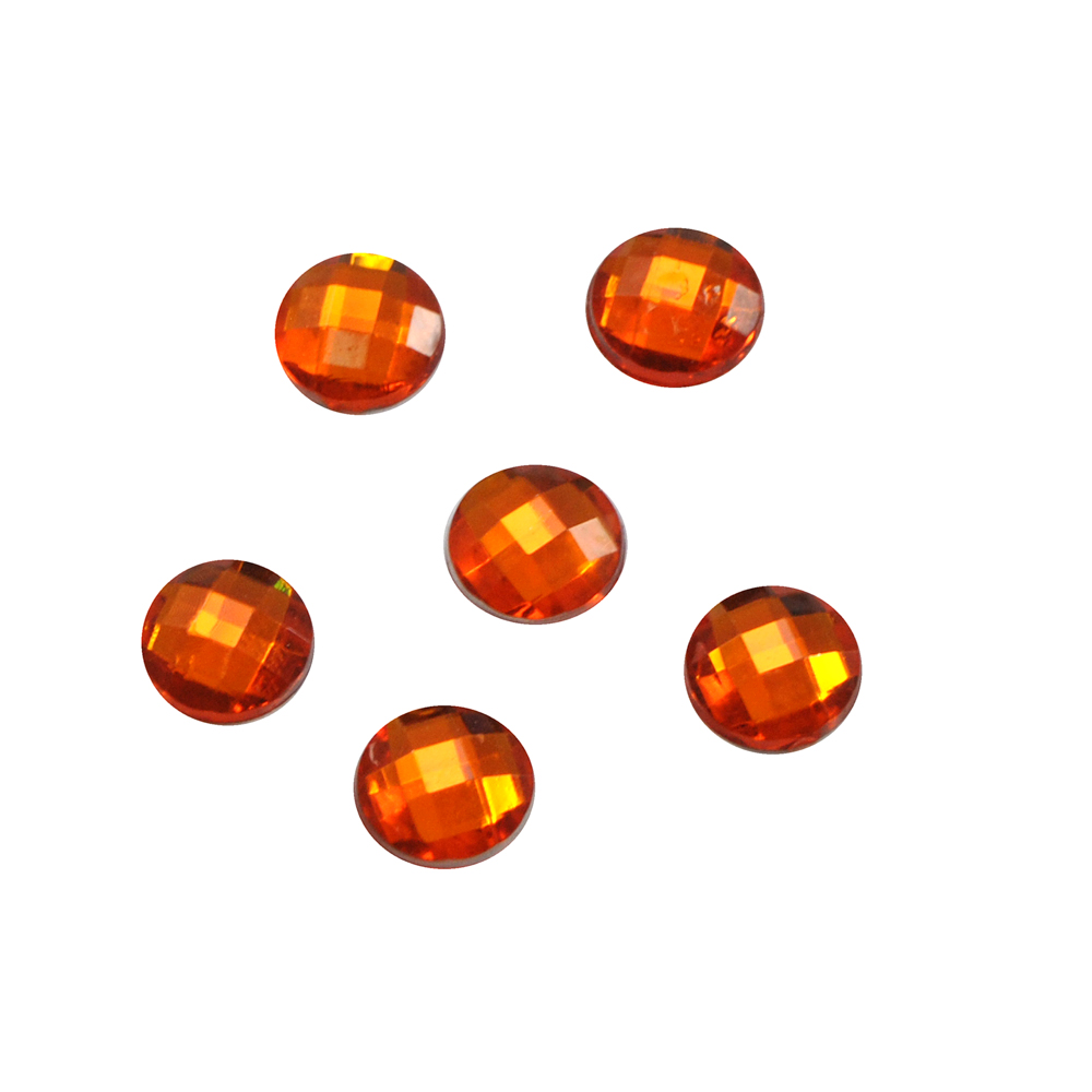 Стразы Д на клей, круг 10мм оранжевый 30, 1тыс.шт. Стразы на клей