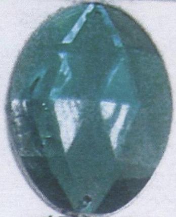 Стразы стеклянные пришивные овал (30*40мм) изумрудный, 1тыс.шт. Стразы пришивные