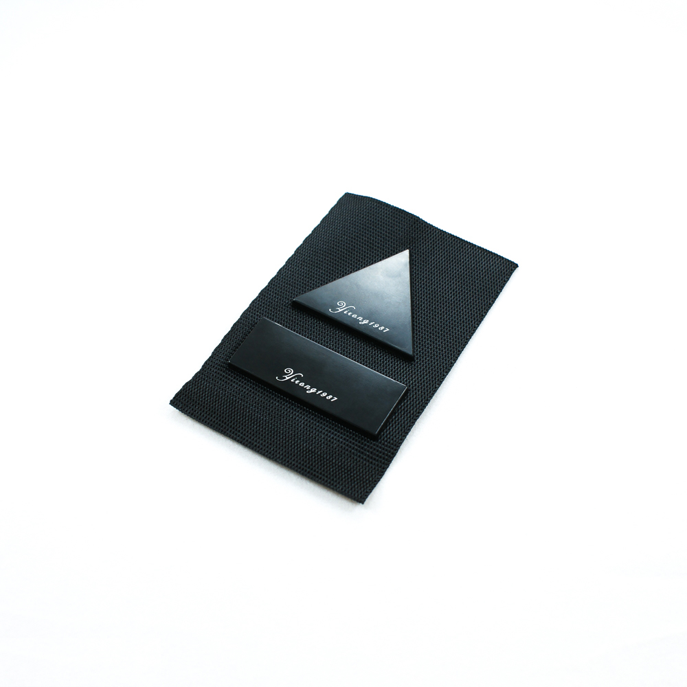 Лейба тканевая, металл Jirong 1987 5*8см черный, белый, шт. Лейба Ткань