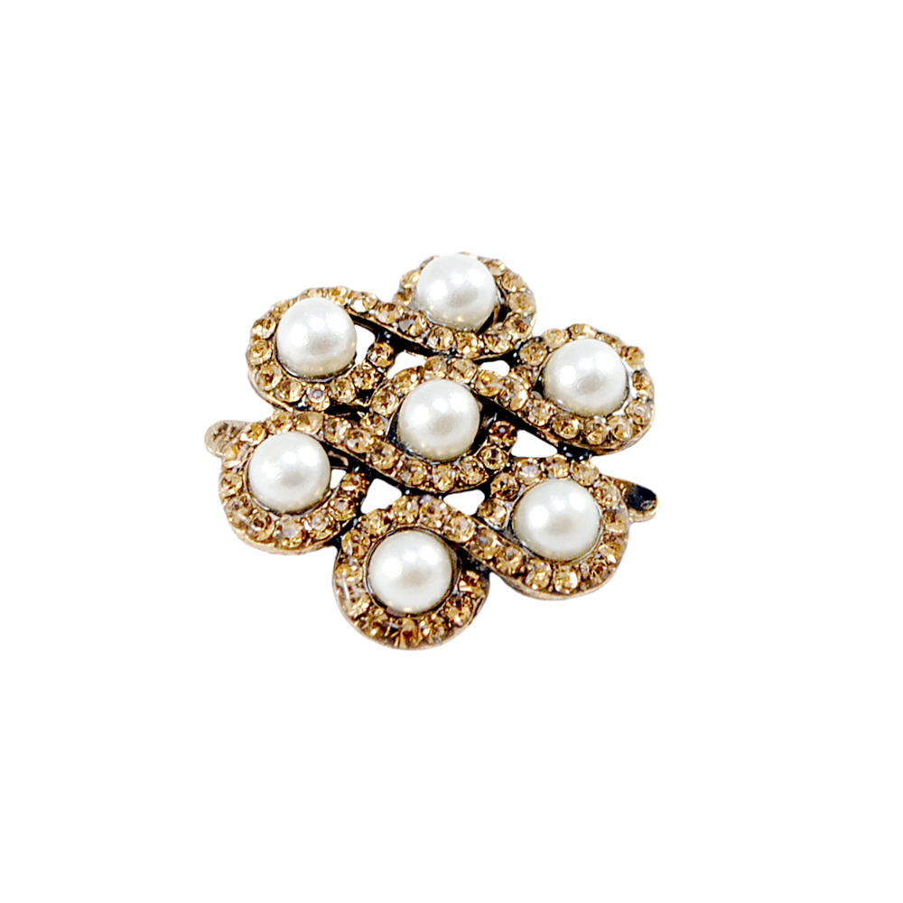 Краб Камни в металле Цветок 28*28мм antique gold, Камни топаз, белый жемчуг, шт. Крабы Металл Цветы, Жуки