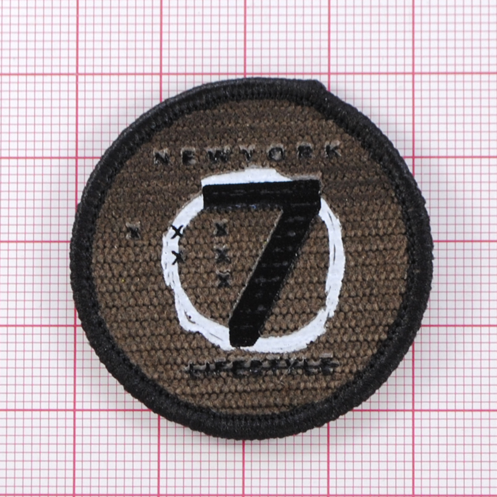 Лейба ткань., "7" круг, 4,3см., коричн., черн., бел., шт. Лейба Ткань