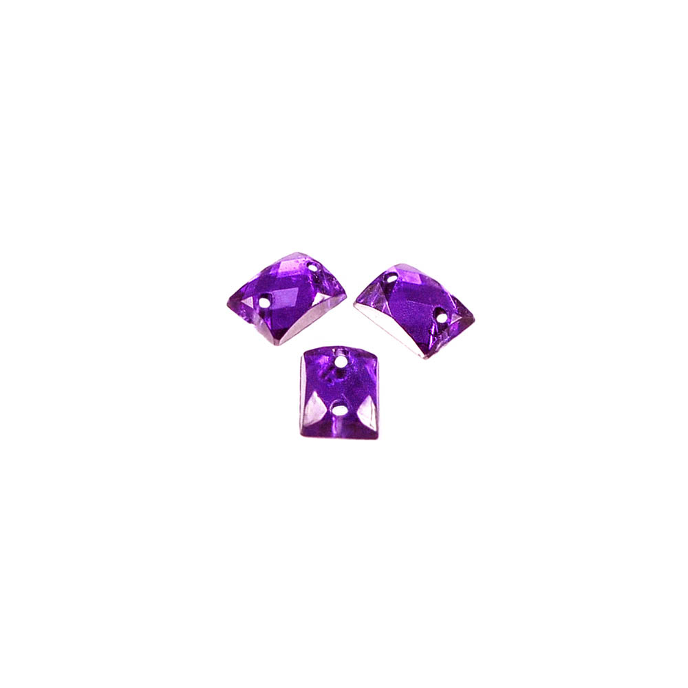 Стразы Д пришивн. прямоуг 6*8мм темн-сирень 5, 1тыс.шт. Стразы пришивные