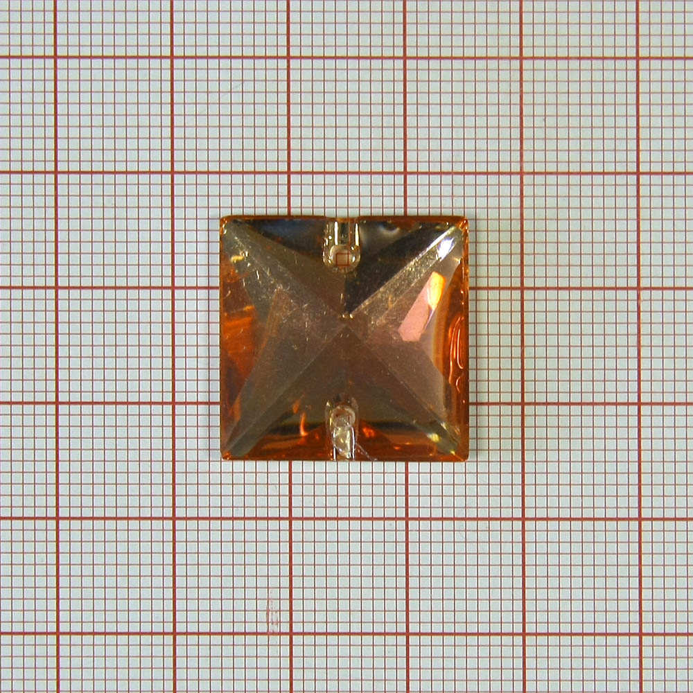 Стразы пришивные квадрат 21мм розовый Кристалл, шт. Стразы пришивные