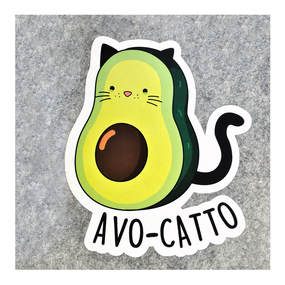 Термоаппликация AVO-CATTO №21-13 (кот авокадо) большая 16,5*20см, шт. Термопереводки Детские