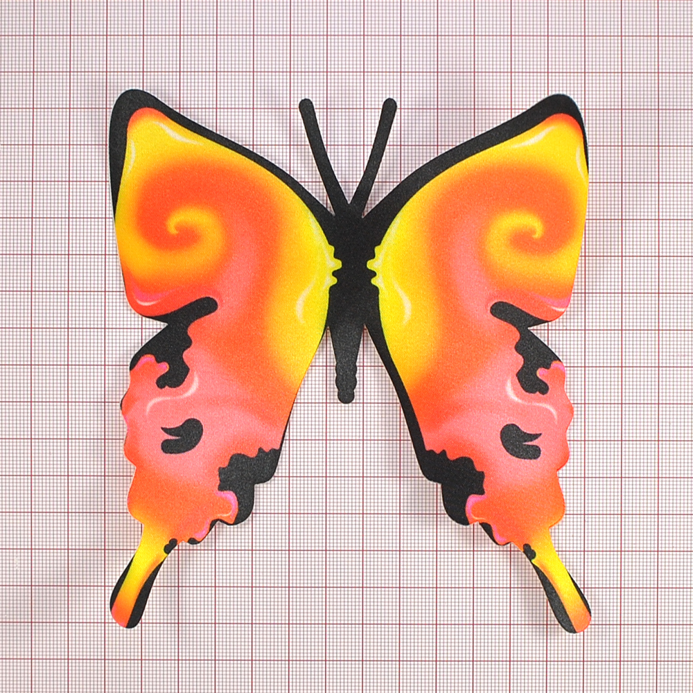 Аппликация клеевая тканевая Бабочка №4-3 13,0*14,5см атлас, шт. Аппликация клеевая