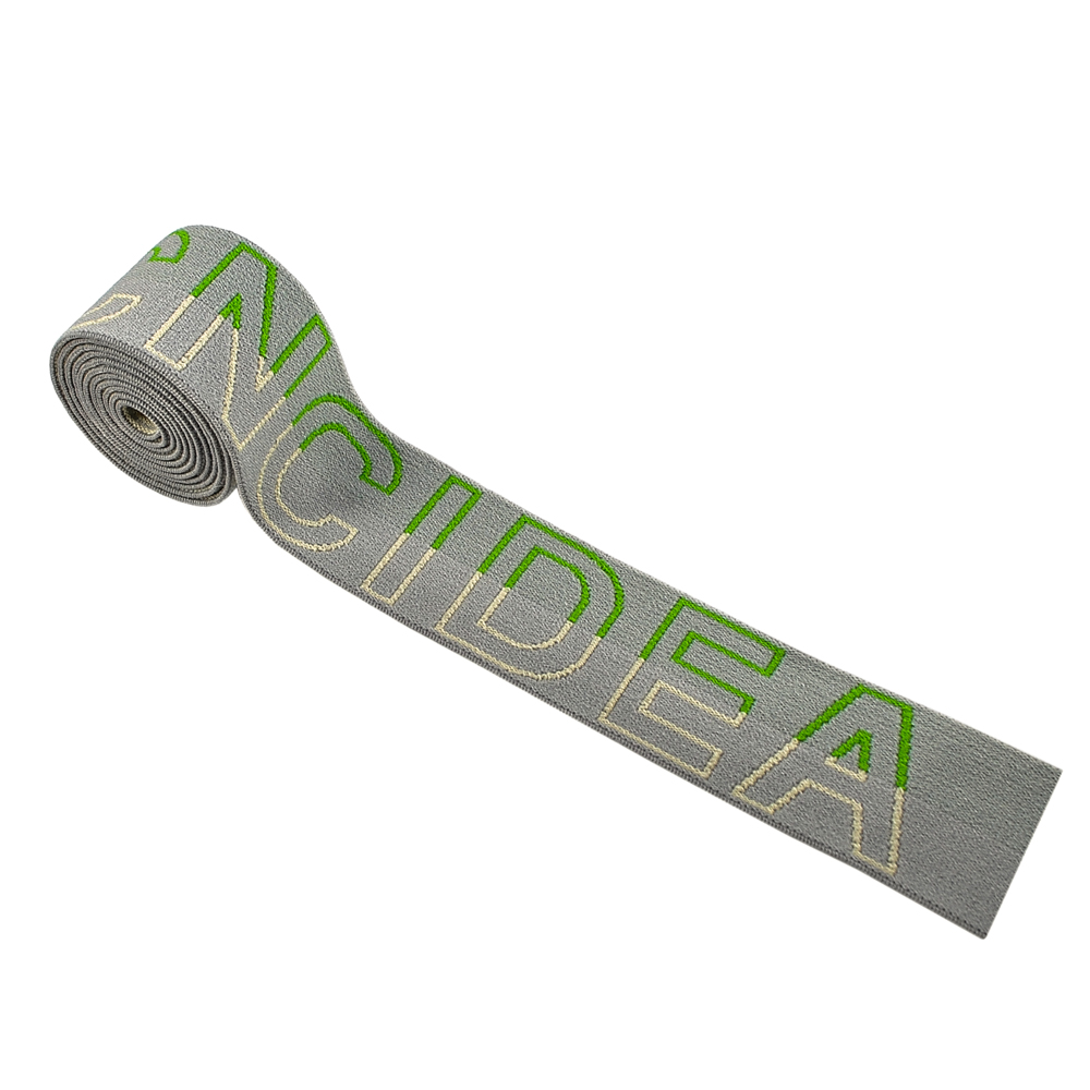 Резинка CNCIDEA, 4см, серый, белый, салатовый, ярд. Резинка