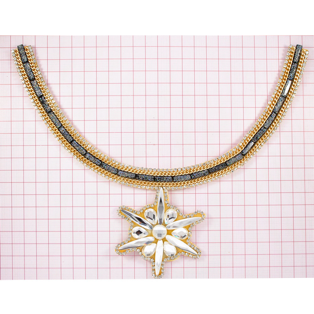 Воротник Штурвал камни кристалл, цепи, шт. Воротники