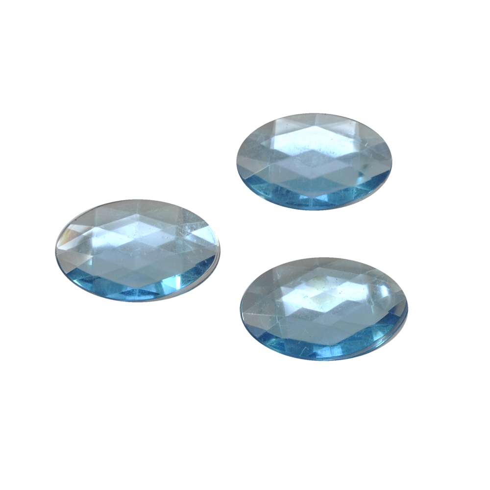 Стразы стеклянные на клей овал (30*40мм) светло-голубой, 1тыс.шт. Стразы на клей