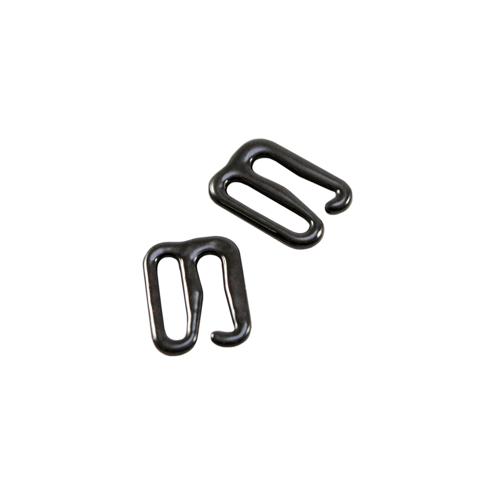 Крючок бельевой металл А910 черный 10*5,6мм (внутр.), 13,5*9,7мм (внешн.), 1т.шт, уп. Крючок бельевой