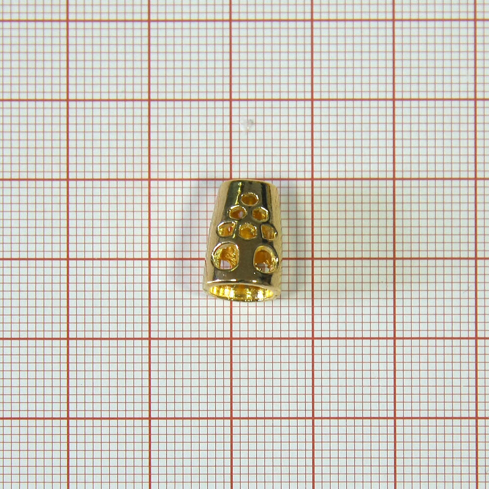 Наконечник металлический № 3 (#581) GOLD  1т.шт. Фиксаторы, наконечники