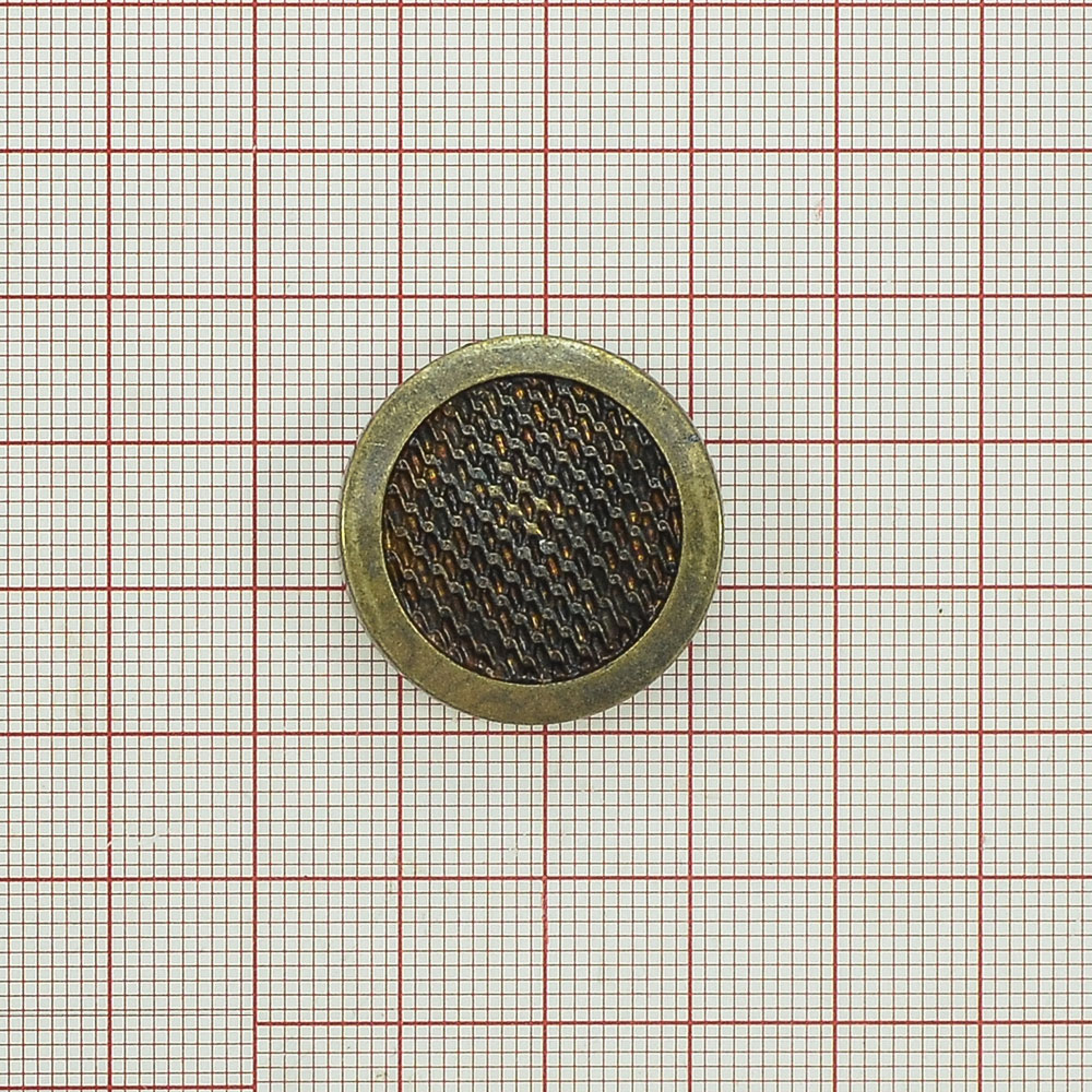 Пуговица TR-29-44 ant 26мм. Пуговица металлизированная