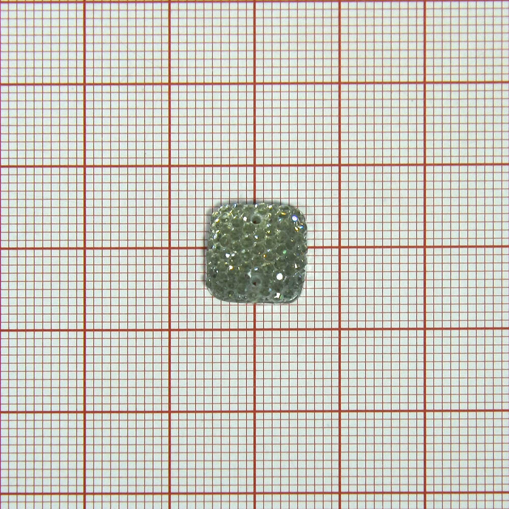 Стразы пришивн. зернист. квадрат 12*12мм серый, 1тыс.шт. Стразы приш. зернистые