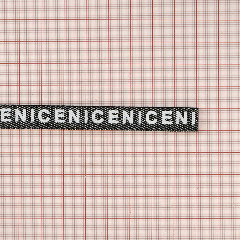 Тесьма NICE 1см, черный, белый, 50 ярд. Тесьма