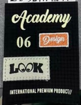 Шеврон пришивной  Academy 06, 8*9см, белый, оранжевый, черный, шт. Нашивка Ткань