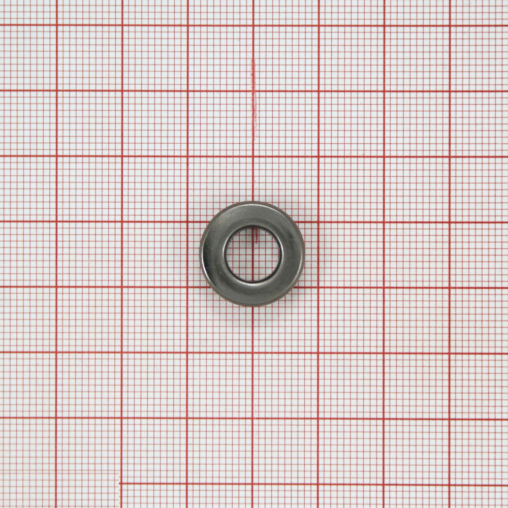 Люверс металл 8*15мм сталь, black nickel, 1т.шт.. Блочка / Люверс