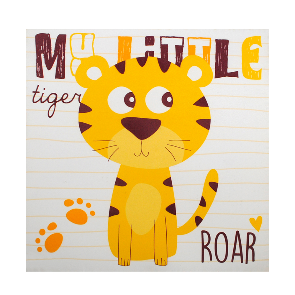 Аппликация клеевая кожзам Тигр Mo Little Tiger, 20*20см, белый, коричневый, желтый, шт. Аппликации клеевые Кожзам