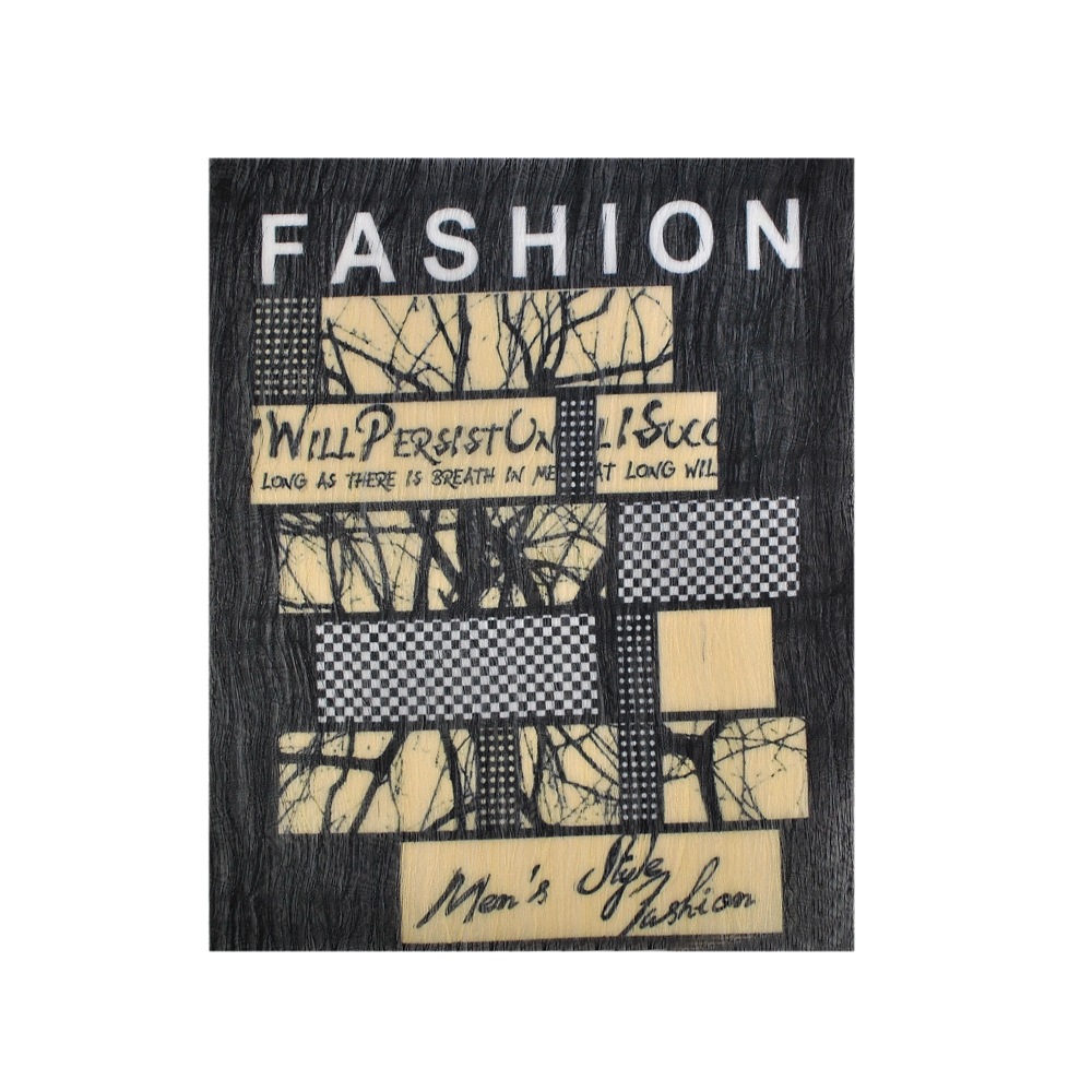 Аппликация пришивная FASHION, акварель 25*20см черно-золотая, шт. Аппликации Пришивные Постер