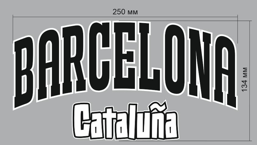 Термотрансфер DTF пленка светоотражающая 67783, Barcelona, 25*13,4см, шт. Термотрансфер