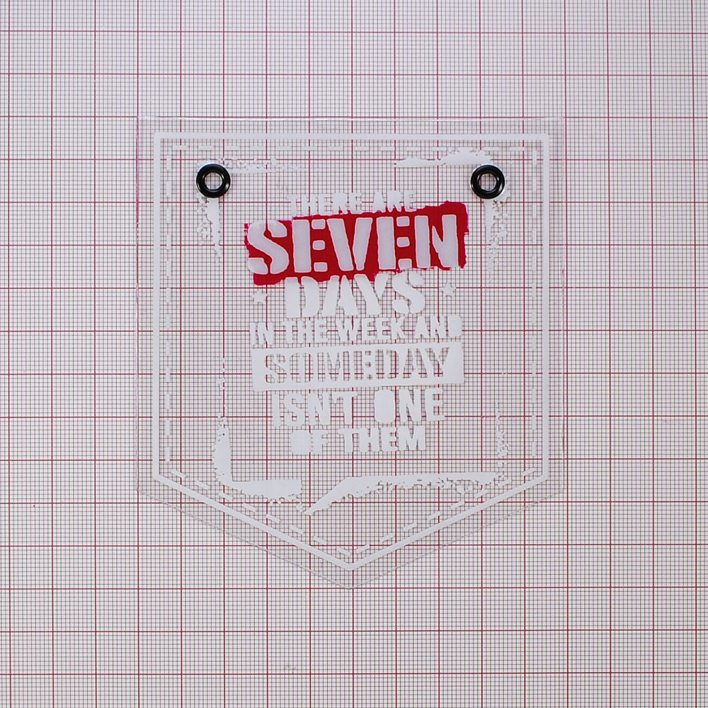 Лейба клеенка Карман SEVEN DAY'S, 10*11см, прозрачный, белый, красный, шт. Лейба Клеенка