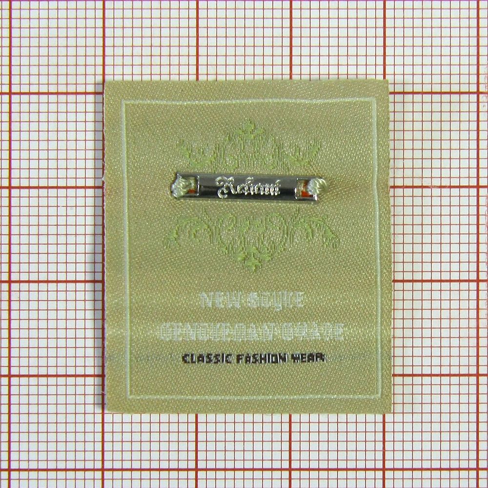 Лейба тканевая Relianf 30*35мм бежевый, NIKEL, шт. Лейба Ткань