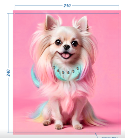 Аппликация композит, Собака, 21*24см, королевский атлас, сублимация, лазер, SS20 32596, шт. Аппликация композит