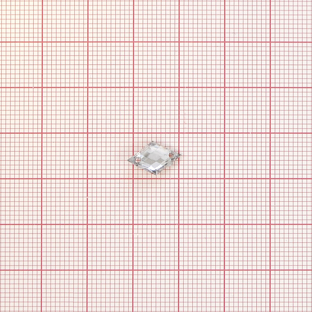 Стразы Д пришивн. ромб 8*13мм бел.кристал 38, 1тыс.шт. Стразы пришивные