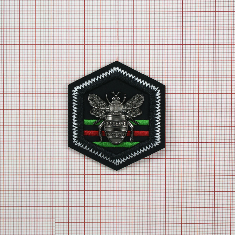 Лейба п/у и металл Металлический жук 5,8*6,8см черный, black nikel, зеленый, красный /вышитый лого/. Лейба Кожзам
