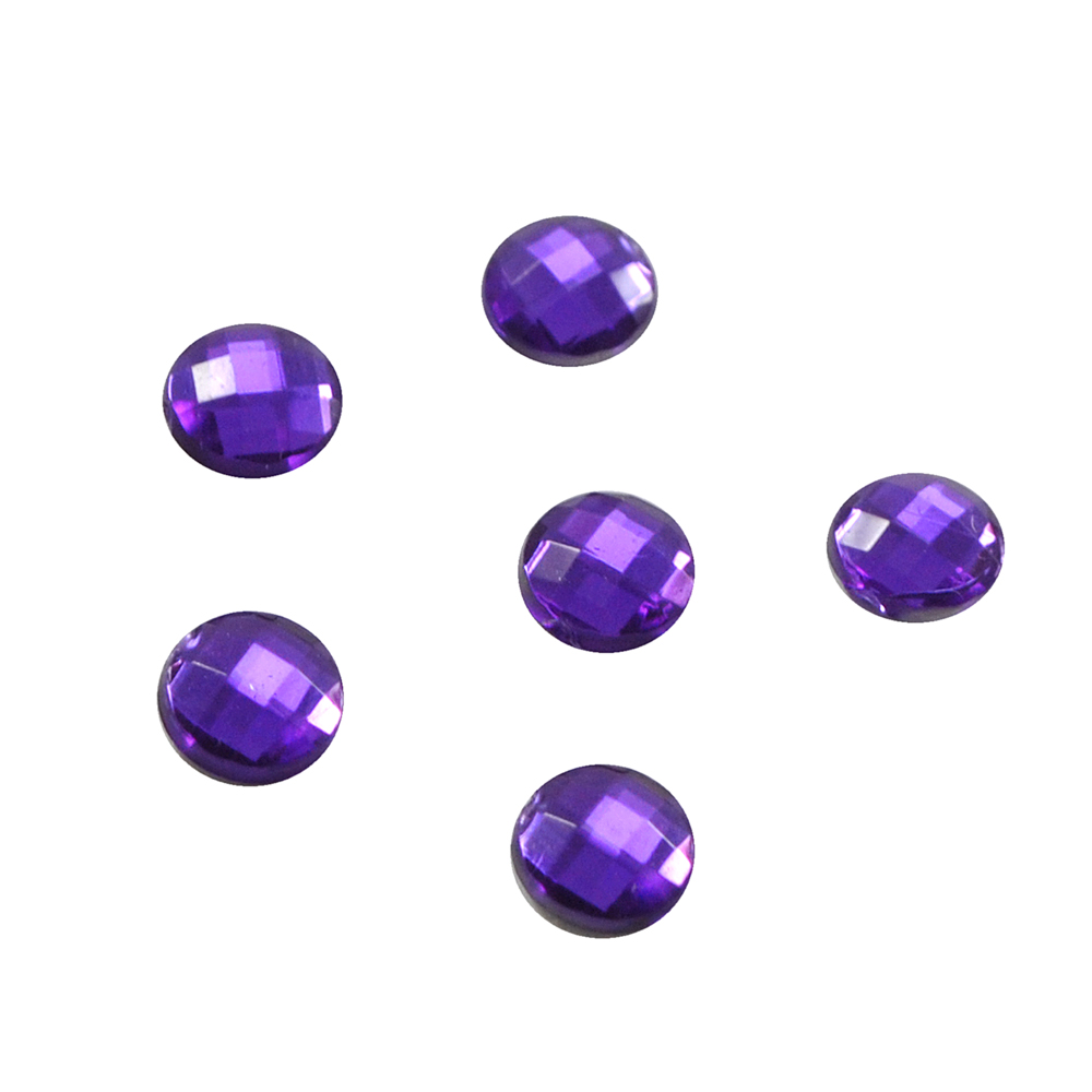 Стразы Д на клей, круг 6мм темн-сирень 5, 1тыс.шт. Стразы на клей