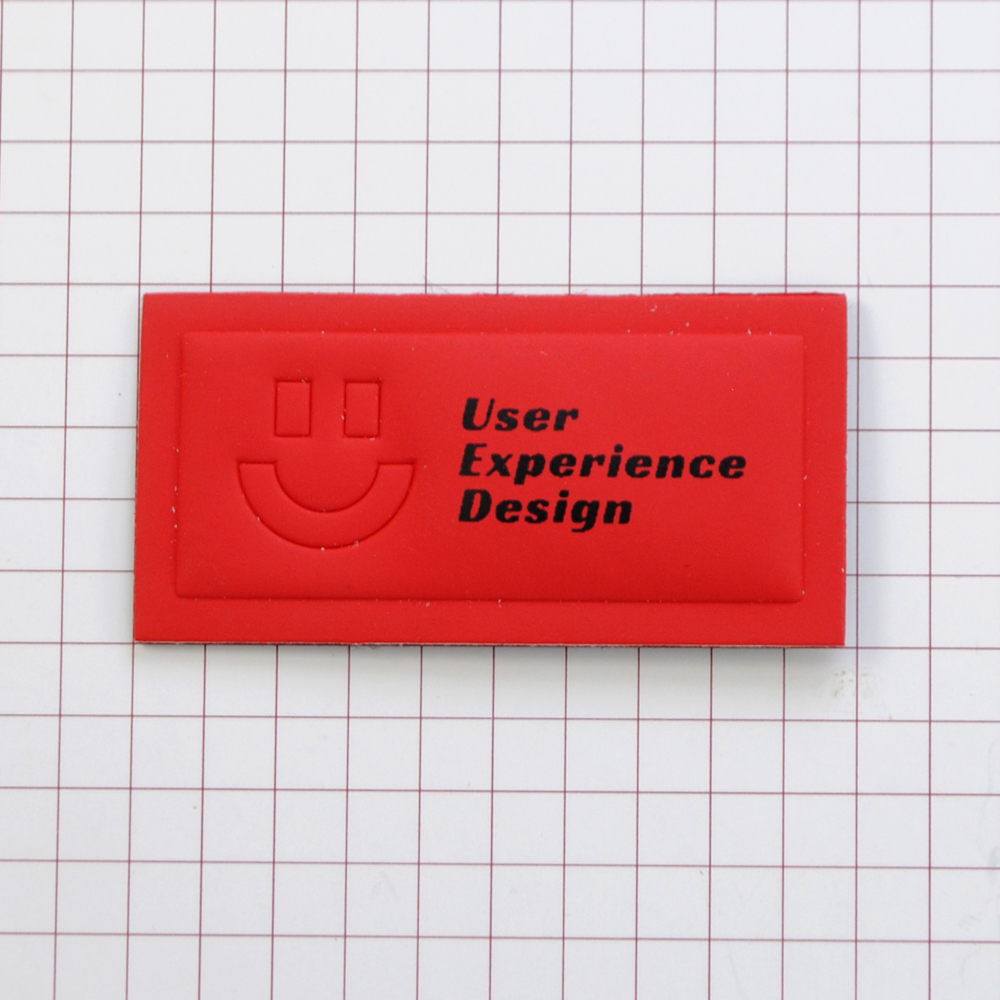 Лейба к/з. User Experience Design, 5*2,5см, красн., шт. Лейба Кожзам