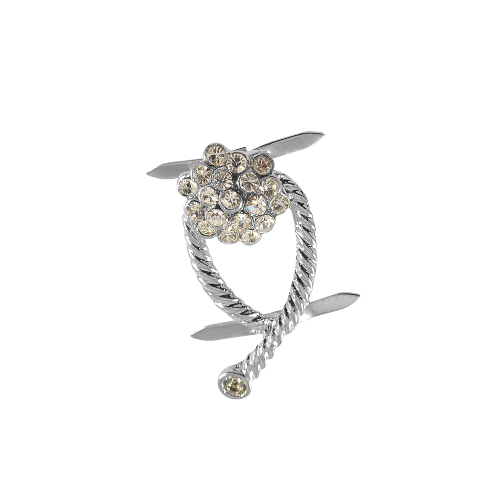 Краб металл6198 /краб/ NIK цветок в завитке, шт. Крабы Металл Стразы