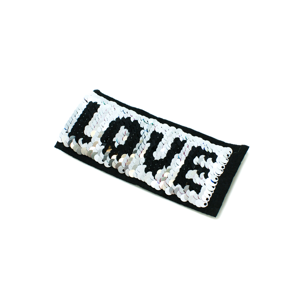 Аппликация пришивная пайетки двусторонняя LOVE прямоуг. цветная,11,5*5см, шт. Аппликации Пришивные Пайетки