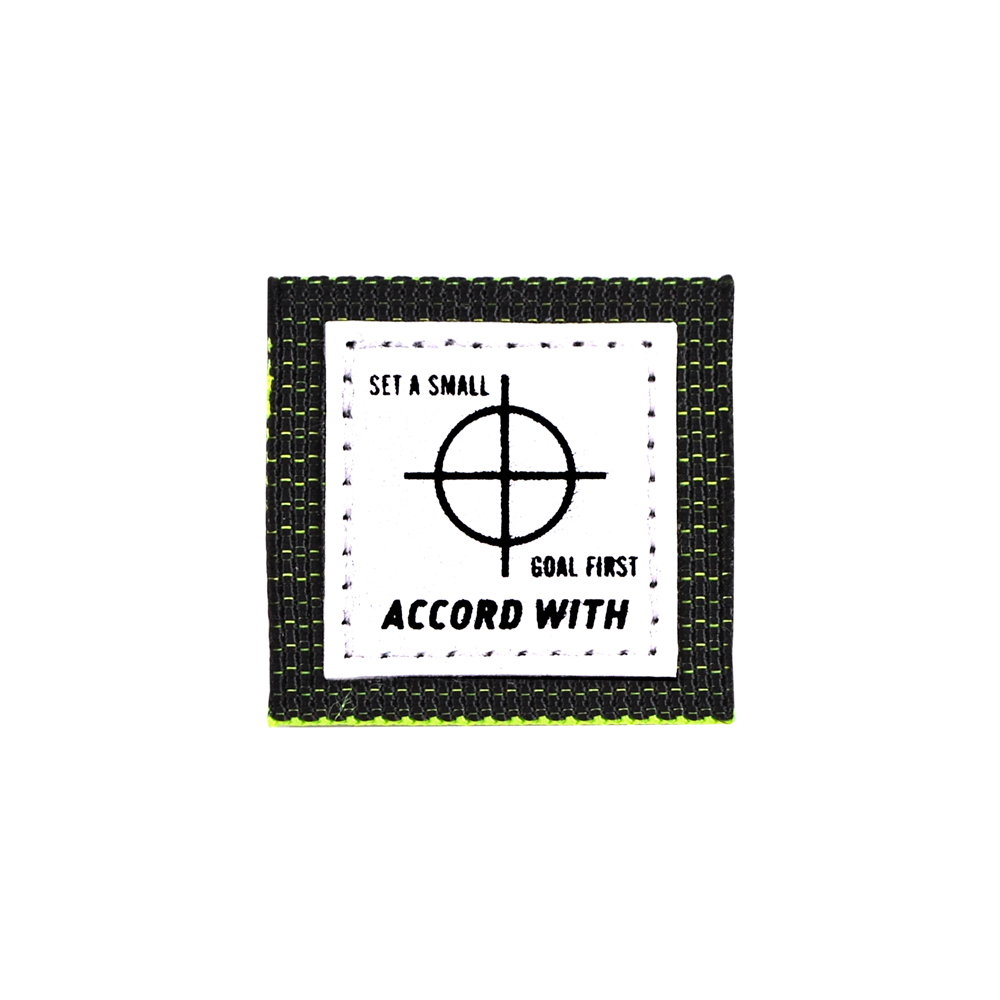 Лейба тканевая Прицел, 4*4см, черный, зеленый, белый, шт. Лейба Ткань