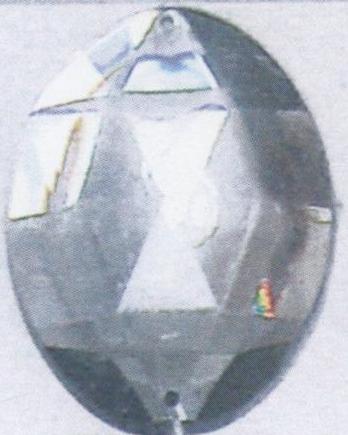 Стразы стекл. пришивн. овал (30*40мм) серебро, 1тыс.шт. Стразы пришивные