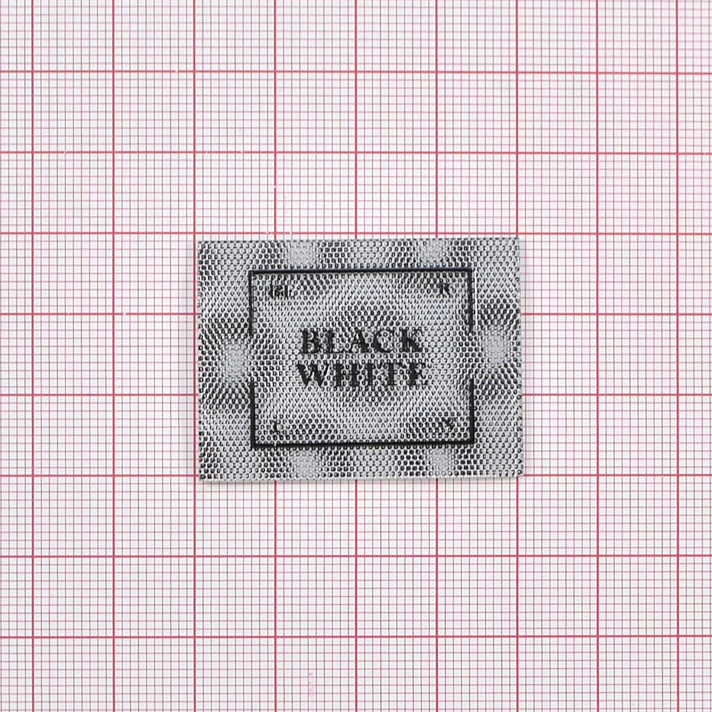 Лейба клеенка BLACK WHITE, 3*4см, черный, белый, шт. Лейба Клеенка