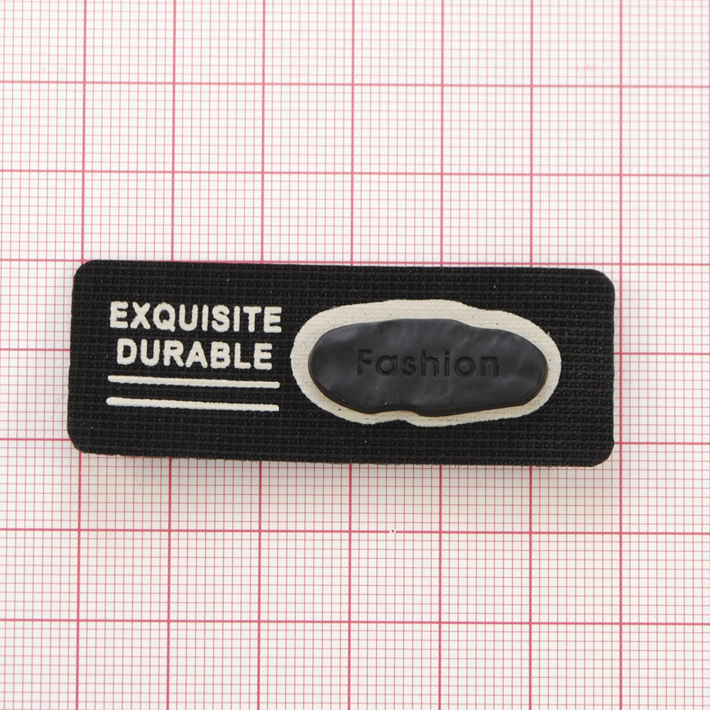 Лейба п/у и металл Exquisite durable, 2,2*6см, белый, черный, шт. Лейба Кожзам