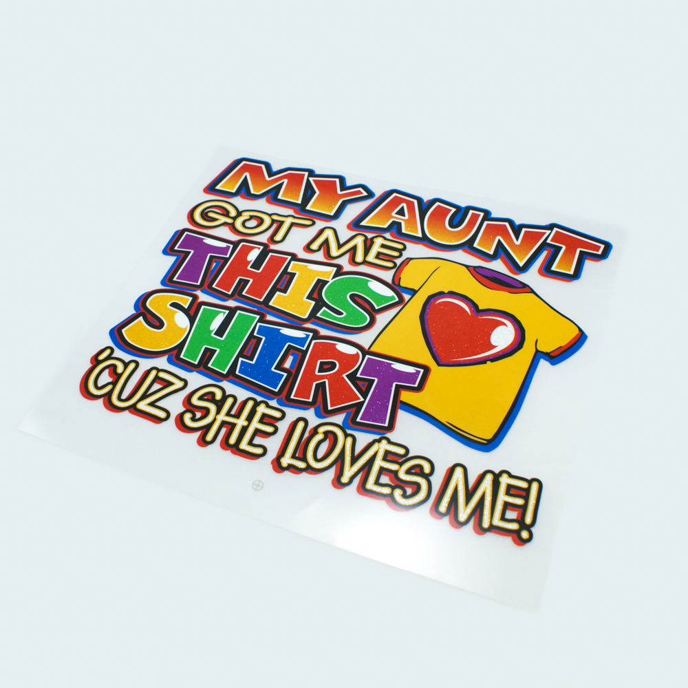 Термоаппликация My aunt got me this shirt 19,5*16,2см.. Термопереводки Надписи