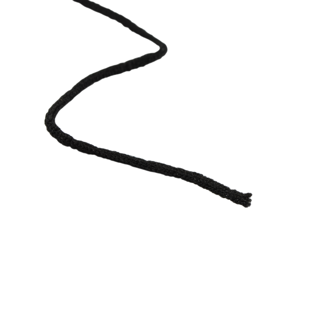 Резинка круглая 2мм (1кг = 1100м / 1м = 0,00091кг / растяжение 1:3) черная в пакете /Турция/, 100м. Резинка