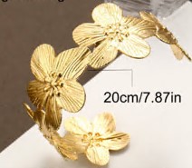 Браслет металл Цветы, золото, шт. Украшения